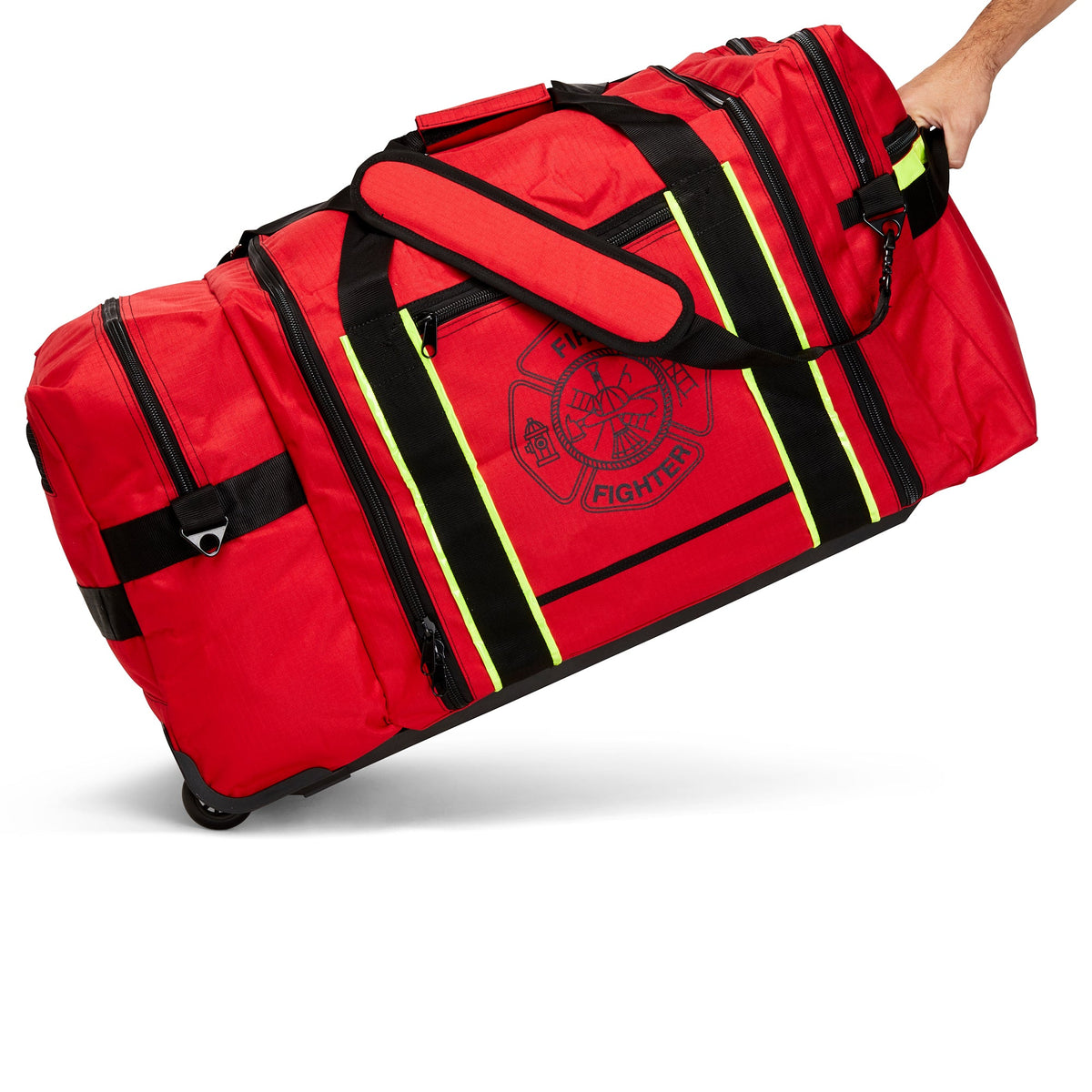 Jumbo Firefighter Gear Bag, Wheeled, Red 54600 West Coast 911