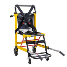 Load image into Gallery viewer, Deluxe Heavy Duty Emergency Medical Evacuation Stair Chair - 4 Wheel in Yellow
