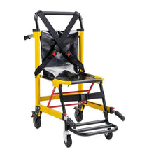 Load image into Gallery viewer, Deluxe Heavy Duty Emergency Medical Evacuation Stair Chair - 4 Wheel in Yellow